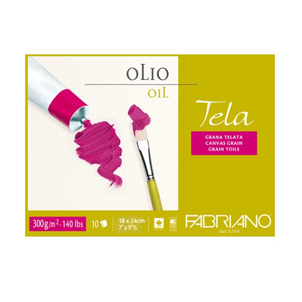 картинка Блокнот-склейка для масла Fabriano "Tela" 18х24см, 10л, 300г