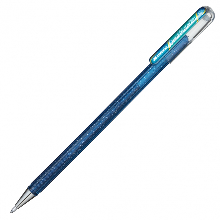 картинка Гелевая ручка с чернилами "Хамелеон" Hybrid Dual Metallic, 1,0 мм, синий + золото металлик