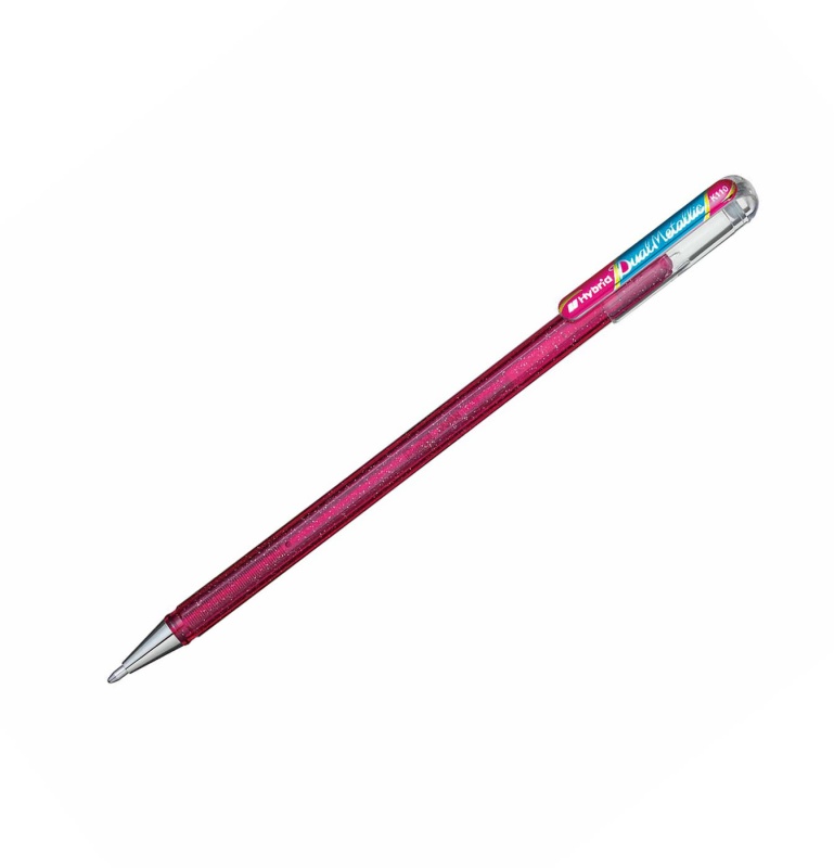 картинка Гелевая ручка с чернилами "Хамелеон" Hybrid Dual Metallic, 1,0 мм, розовый + синий металлик