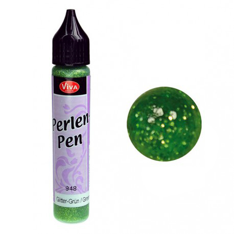 картинка Краска д/создания жемчужин Perlen-Pen Glitter 25 мл зеленый