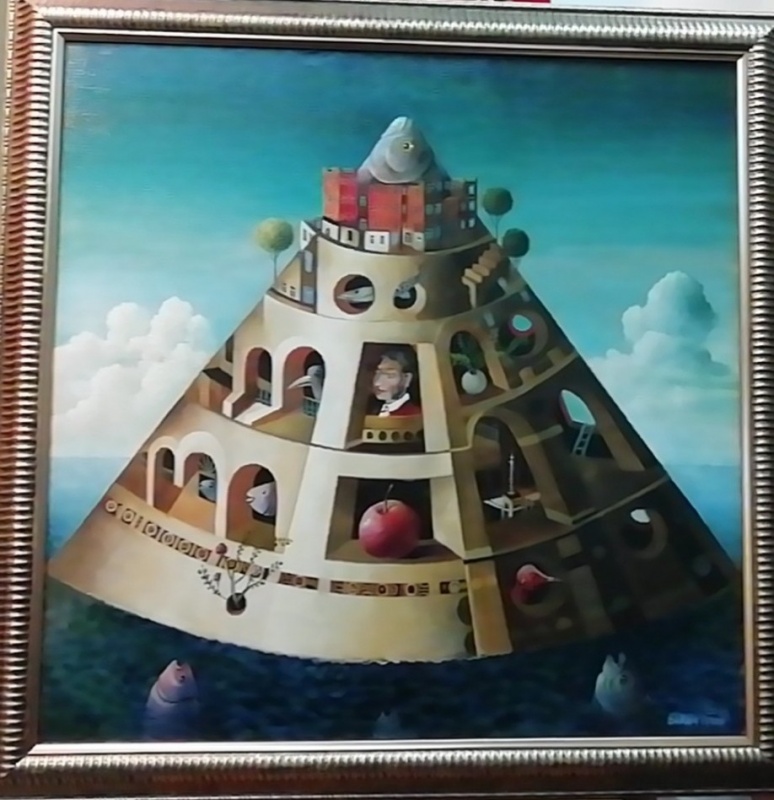 картинка В.Орлов " Остров  "х.м. 70 * 70 , 2002 г.