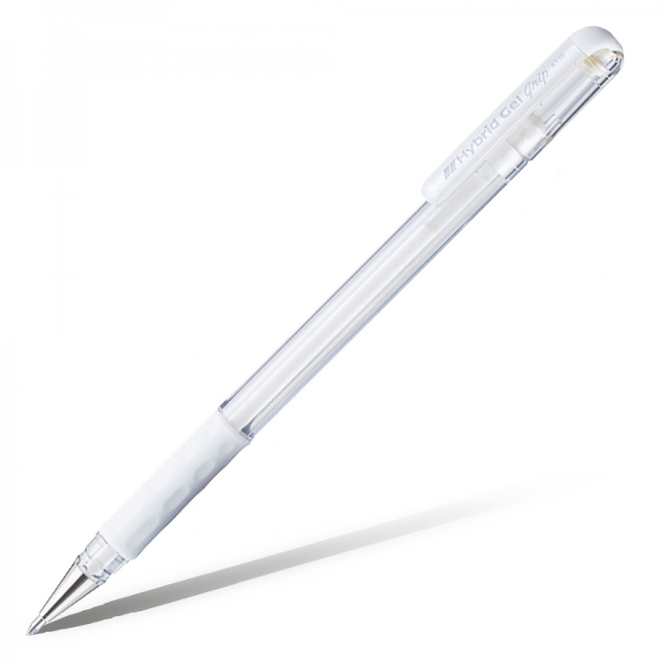 картинка Гелевая ручка Hybrid Milky, пастельный белый стержень, 0,8мм