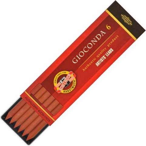 картинка Набор стержней для цангового карандаша (6шт.), d:5.6мм, сепия красно-коричневая GIOCONDA