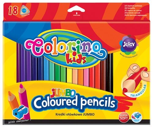 картинка Набор треугольных цветных карандашей COLORINO JUMBO, 18цв