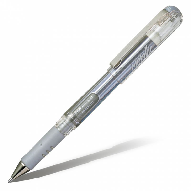 картинка Гелевая ручка с металлическим наконечником Hybrid Gel Grip DX, серебристый стержень, 1,0мм