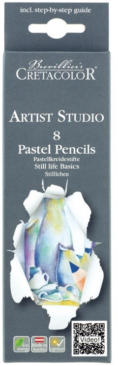 картинка Набор пастельных карандашей 8 цветов (натюрморт)