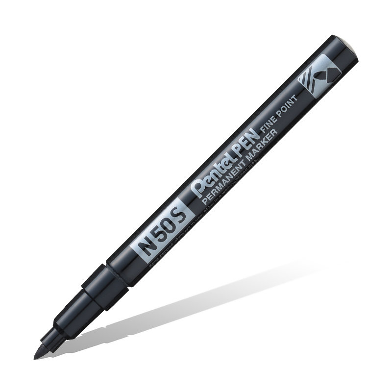 картинка Маркер перманентный Pentel Pen (пулеобразный наконечник), черный, толщина линии 1 мм