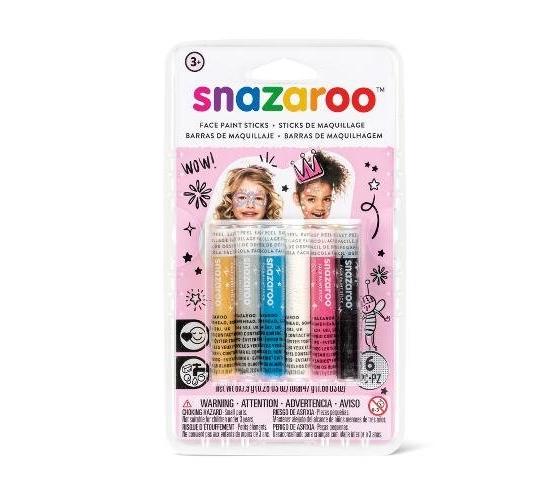 картинка Snazaroo Набор красок-мелков для лица 6 цв. для девочек