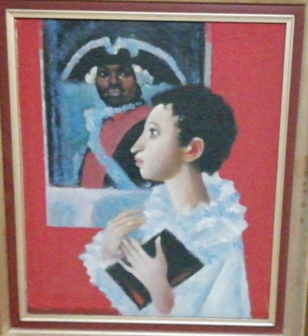 картинка Лузанов "Пушкин у портрета Ганнибала" х.м, 50*60