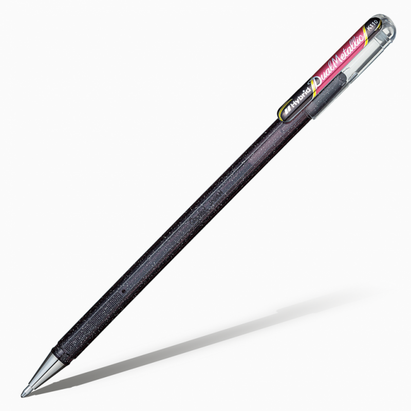 картинка Гелевая ручка с чернилами "Хамелеон" Hybrid Dual Metallic, 1,0 мм, черный + красный металлик