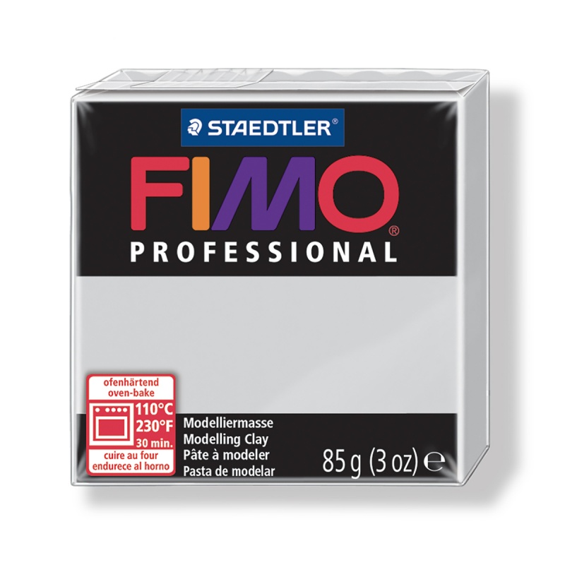 картинка Fimo professional полимерная глина,запекаемая в печке,85г,серый дельфин