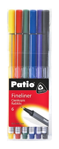 картинка Набор капилярных ручек Fineliners  6 цветов