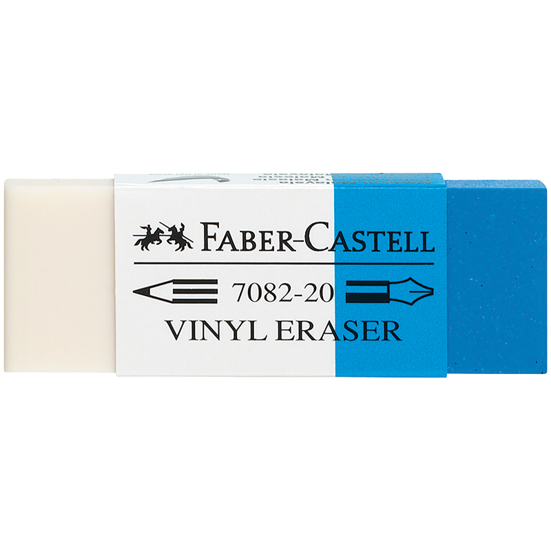 картинка Ластик Faber-Castell "PVC-Free", прямоугольный, в пленке, комбинированный чернила/карандаш