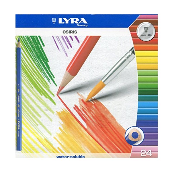 картинка LIRA OSIRIS AQUARELL 24цв, цветные акварельные карандаши, карт коробка
