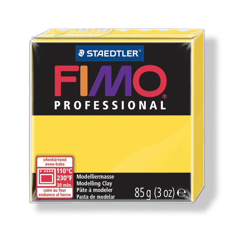 картинка Fimo professional полимерная глина,запекаемая в печке,85г,чисто желтый